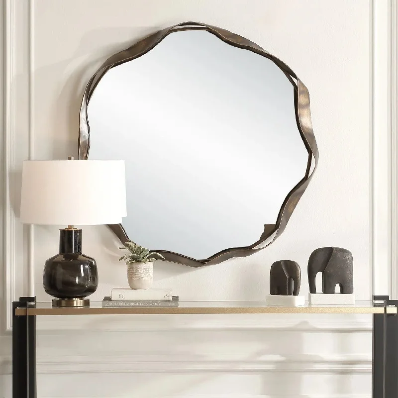 Track lighting for creating a moody atmosphereCatch The Wave Mirror