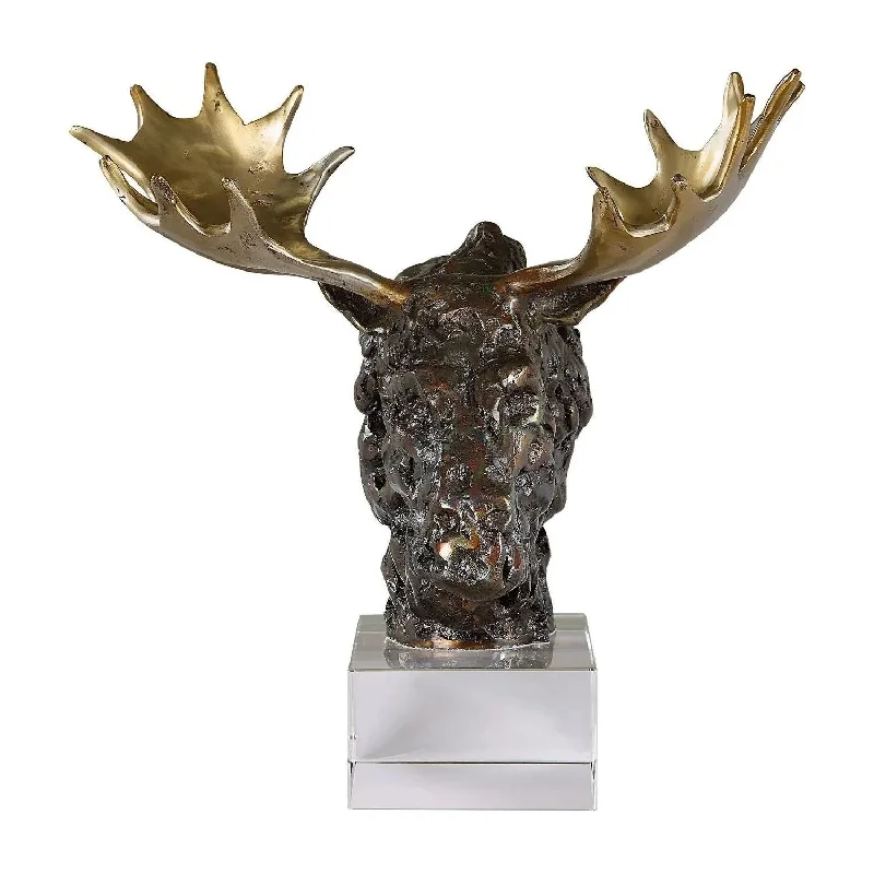 Track lighting for creating a moody atmosphereMoose Bust Sculpture
