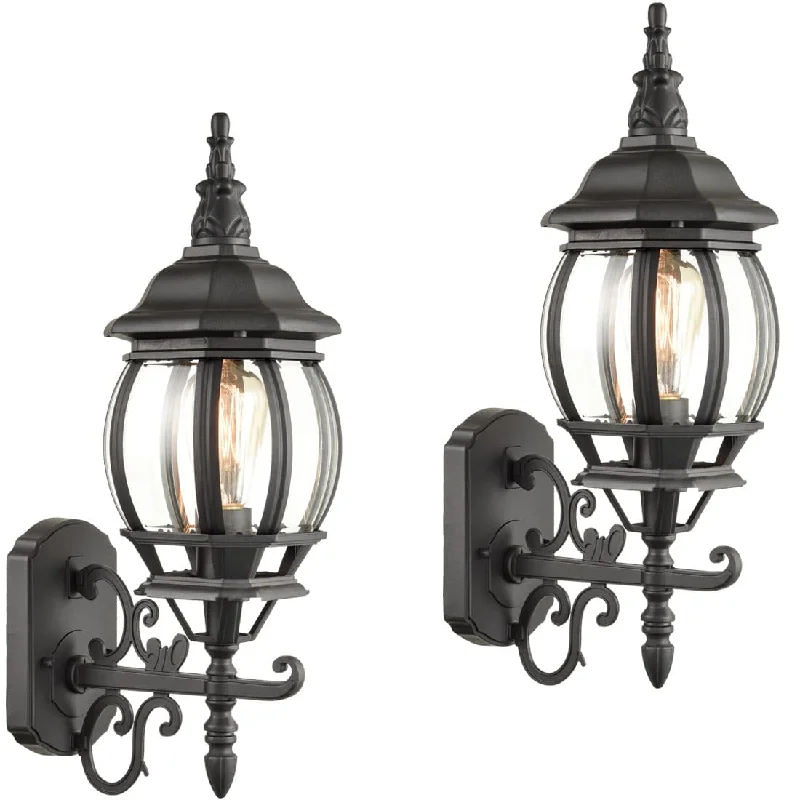 Industrial Emergency Lighting for Safety in Factories2-Pack Industrial Wall Light Waterproof Exterior Sconce Matte Black Industrial Emergency Lighting for Safety in Factories2-Pack Industrial Wall Light Waterproof Exterior Sconce Matte Black