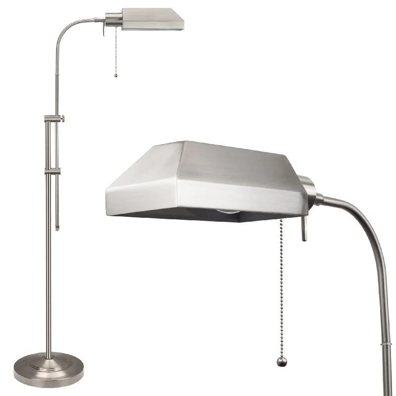 Dimmable Industrial Lighting for Ambiance ControlKira Home Prescott 58" Modern Adjustable Standing Pharmacy Floor Lamp, Brushed Nickel, Includes 6W LED Bulb (60W eq.) for Living Room Reading Bedroom Dimmable Industrial Lighting for Ambiance ControlKira Home Prescott 58" Modern Adjustable Standing Pharmacy Floor Lamp, Brushed Nickel, Includes 6W LED Bulb (60W eq.) for Living Room Reading Bedroom