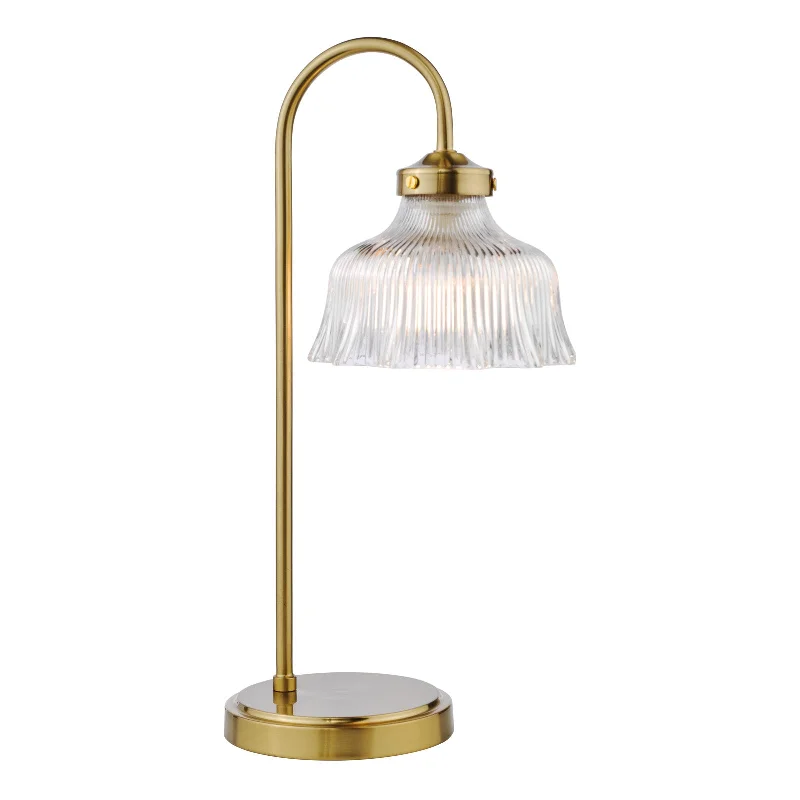Track lighting with integrated LED driversMaude Table Lamp Natural Brass And Ribbed Glass E14 Track lighting with integrated LED driversMaude Table Lamp Natural Brass And Ribbed Glass E14