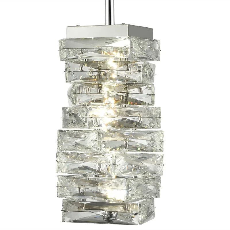 Industrial Lighting with High CRI (Color Rendering Index) for True Color PerceptionModern Crystal Pendant Light Chrome Rod-Hung, LED 7W, 4000K Industrial Lighting with High CRI (Color Rendering Index) for True Color PerceptionModern Crystal Pendant Light Chrome Rod-Hung, LED 7W, 4000K