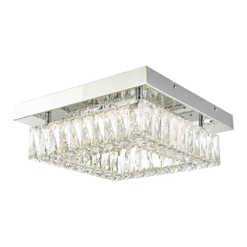 Track lighting with frosted glass shadesGem 15" Square LED Flush Mount