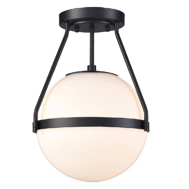 Energy - Efficient Industrial Lighting for Cost - SavingsGlobe Semi Flush Ceiling Light Black Energy - Efficient Industrial Lighting for Cost - SavingsGlobe Semi Flush Ceiling Light Black