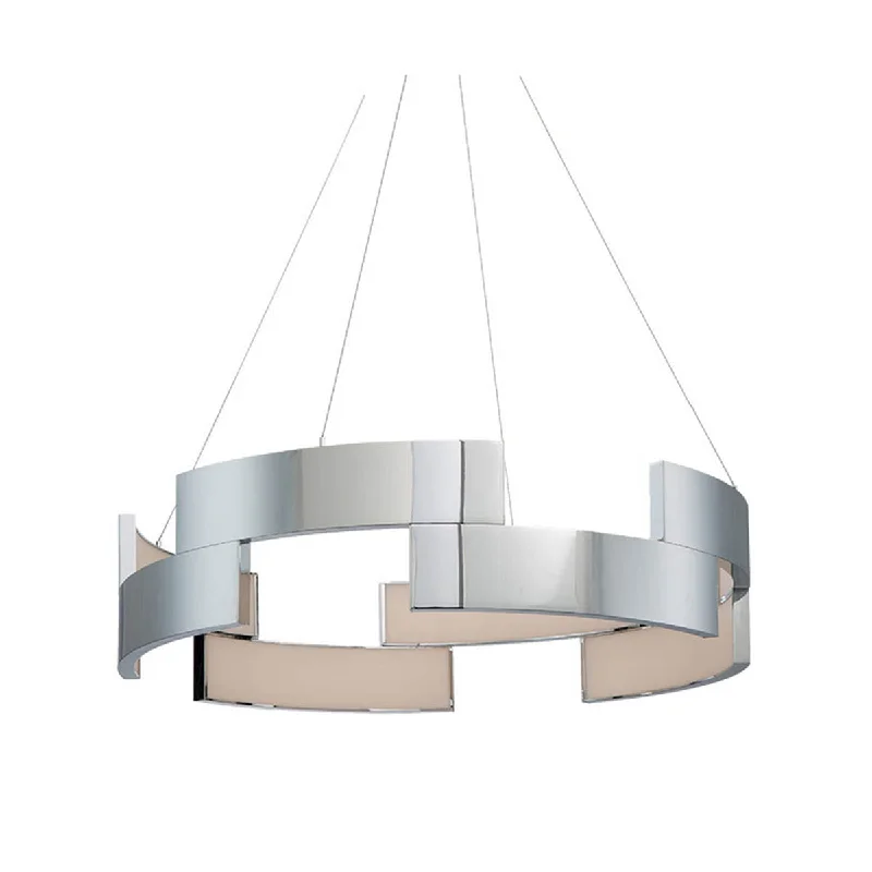 Industrial Emergency Lighting for Safety in FactoriesTrap 38 in. LED Pendant Light Chrome Finish