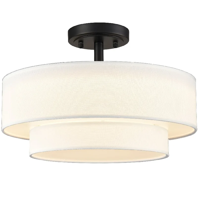 Industrial Lighting for Woodworking FactoriesModern LED Ceiling Lights Black Drum Fixture, Color-Selectable Industrial Lighting for Woodworking FactoriesModern LED Ceiling Lights Black Drum Fixture, Color-Selectable