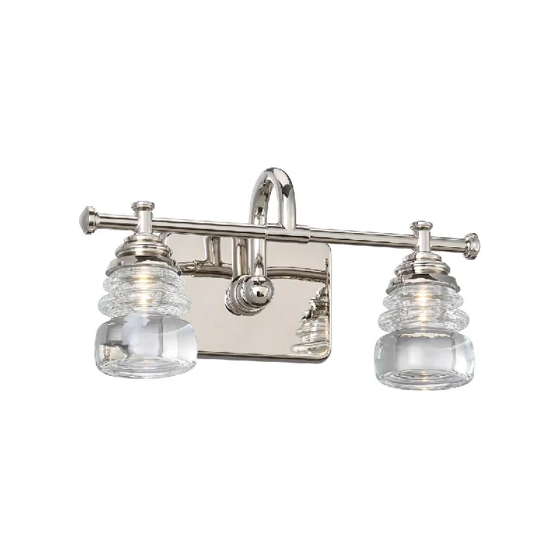 Industrial Exit Sign Lighting for Quick EvacuationRondelle 14 in. LED Vanity Light 490 Lumens 3000K Nickel Finish Industrial Exit Sign Lighting for Quick EvacuationRondelle 14 in. LED Vanity Light 490 Lumens 3000K Nickel Finish
