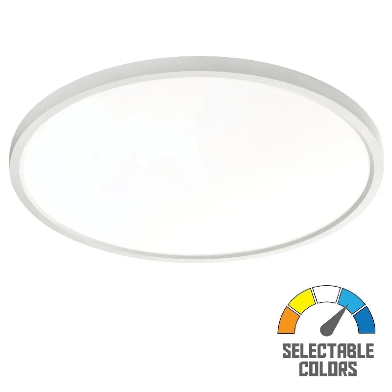 Waterproof Industrial Lighting for Wet AreasEdge Round 8 Inch LED Flush Mount Light, Selectable CCT, White Finish Waterproof Industrial Lighting for Wet AreasEdge Round 8 Inch LED Flush Mount Light, Selectable CCT, White Finish