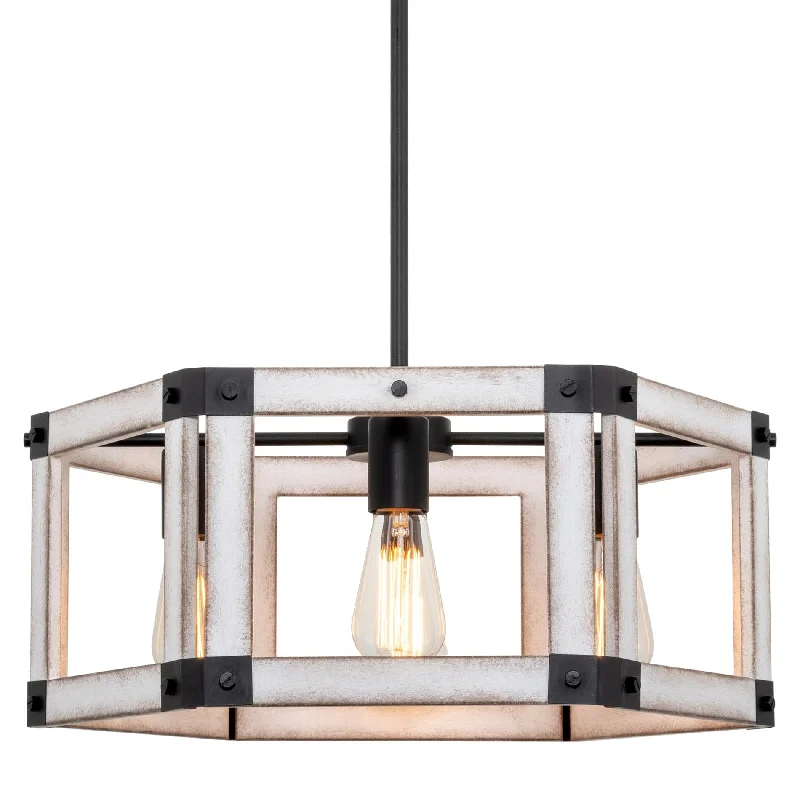 High - Bay LED Industrial Lighting for WarehousesKira Home Dalton 20" 4-Light Farmhouse Pendant Chandelier + Hexagonal Open Design, White Ash Wood Style + Black Finish High - Bay LED Industrial Lighting for WarehousesKira Home Dalton 20" 4-Light Farmhouse Pendant Chandelier + Hexagonal Open Design, White Ash Wood Style + Black Finish