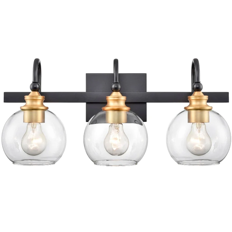 Industrial Flood Lighting for Outdoor Loading Docks3-light Modern Black Metal with Globe Clear Glass Shade Wall Sconces Industrial Flood Lighting for Outdoor Loading Docks3-light Modern Black Metal with Globe Clear Glass Shade Wall Sconces