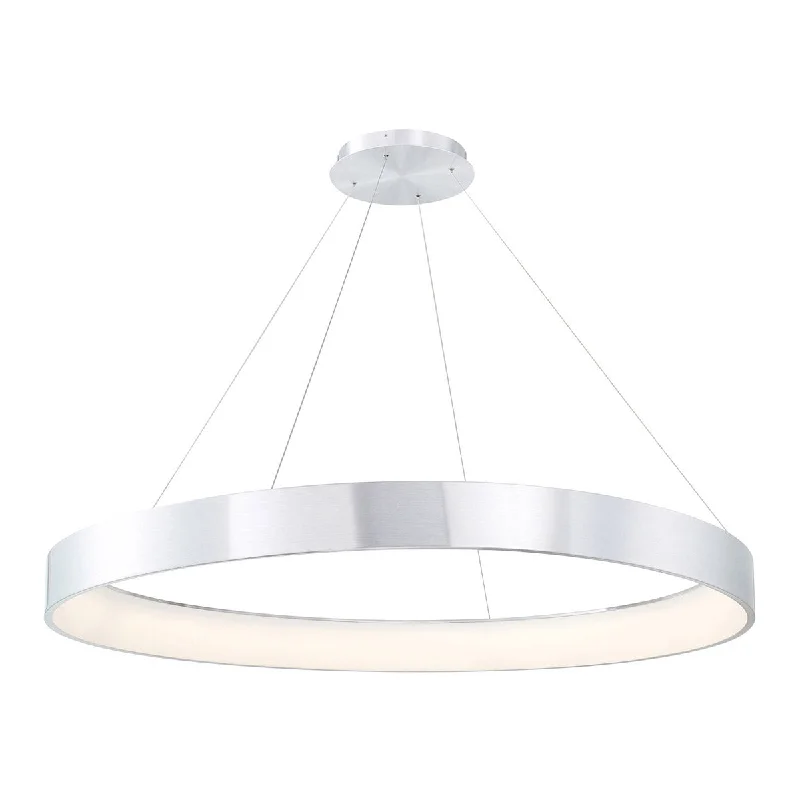Industrial Ceiling - Mounted Lighting for Assembly PlantsCorso 53 in. LED Pendant Light Aluminum Finish Industrial Ceiling - Mounted Lighting for Assembly PlantsCorso 53 in. LED Pendant Light Aluminum Finish