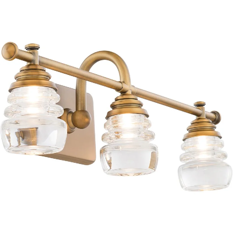 Industrial Exit Sign Lighting for Quick EvacuationRondelle 24 in. LED Vanity Light 805 Lumens 3000K Brass Finish Industrial Exit Sign Lighting for Quick EvacuationRondelle 24 in. LED Vanity Light 805 Lumens 3000K Brass Finish