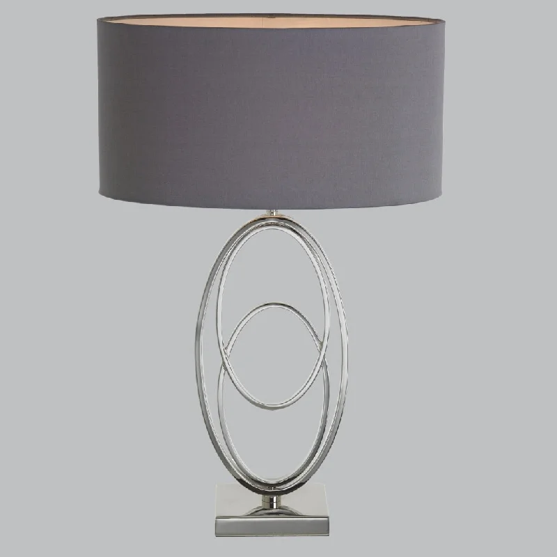 Track lighting with clear glass shadesSage Nickel Table Lamp E14