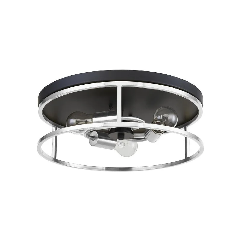 Track lighting for illuminating walkwaysEaston 3-Light Round Flush Mount