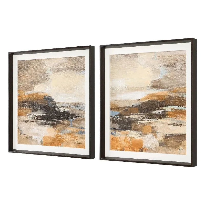 Track lighting with a decorative track designCinnamon Shore Wall Art