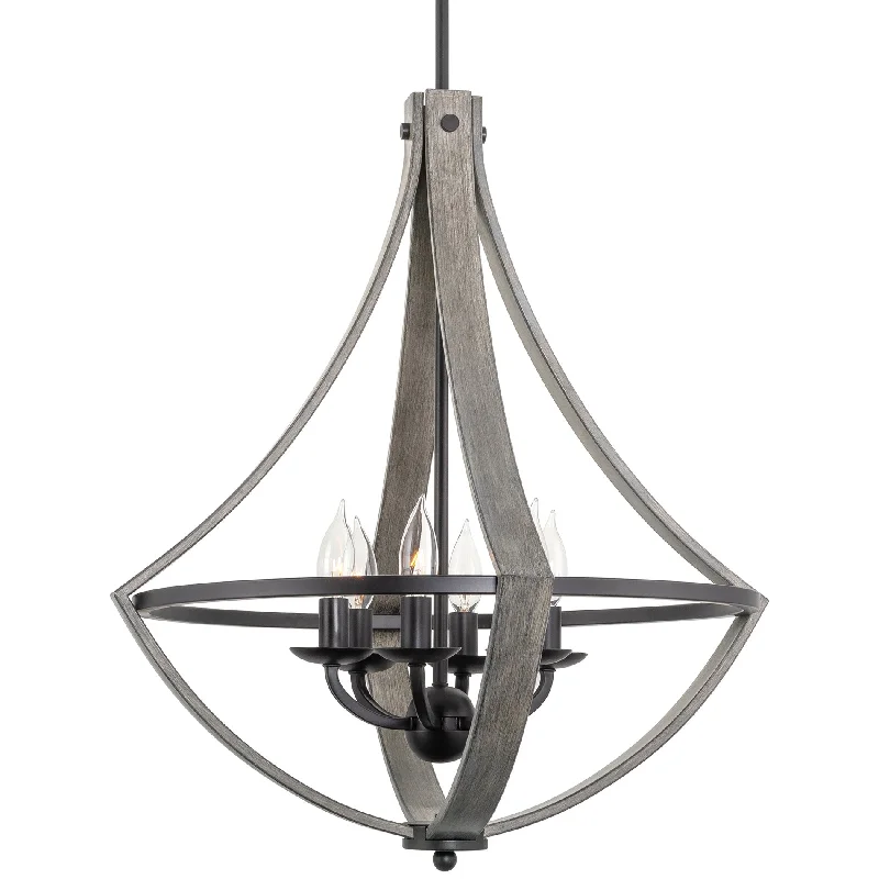 Industrial Lighting for Furniture FactoriesKira Home Laguna 26" 6-Light Modern Rustic Foyer Chandelier, Wood Style Metal Frame, Black Accents + Gray Oak Wood Finish Industrial Lighting for Furniture FactoriesKira Home Laguna 26" 6-Light Modern Rustic Foyer Chandelier, Wood Style Metal Frame, Black Accents + Gray Oak Wood Finish