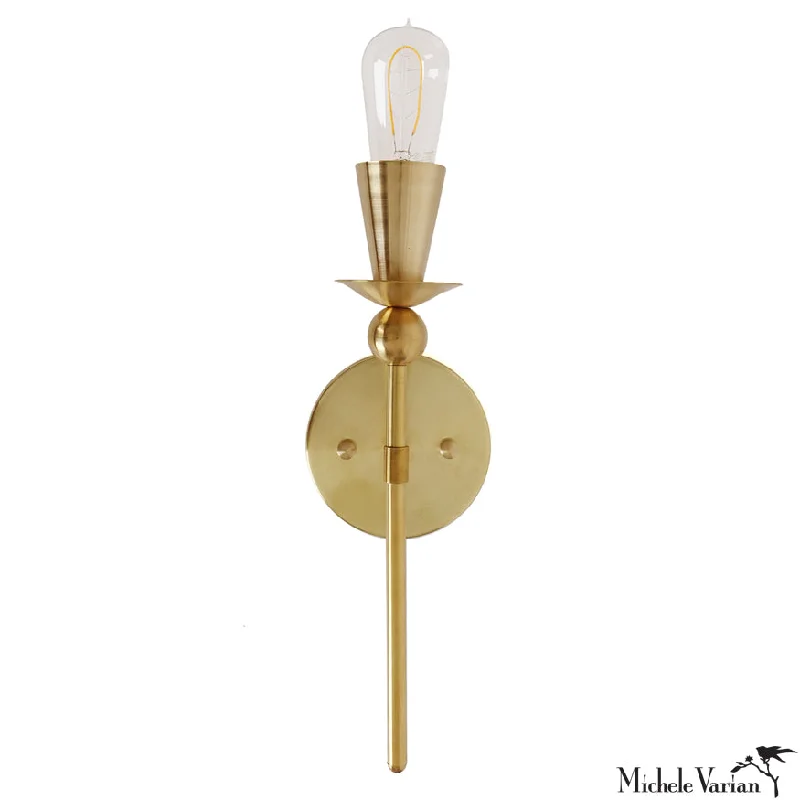 Industrial Lighting for Furniture FactoriesBrass Single Polyform Wall Sconce Light Industrial Lighting for Furniture FactoriesBrass Single Polyform Wall Sconce Light