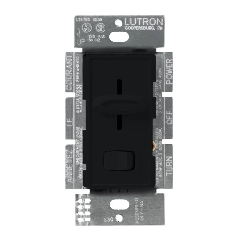 Industrial Lighting for Food Processing FactoriesSkylark Single Pole LED/MLV Dimmer Switch, 450-Watt/600VA, Black Industrial Lighting for Food Processing FactoriesSkylark Single Pole LED/MLV Dimmer Switch, 450-Watt/600VA, Black