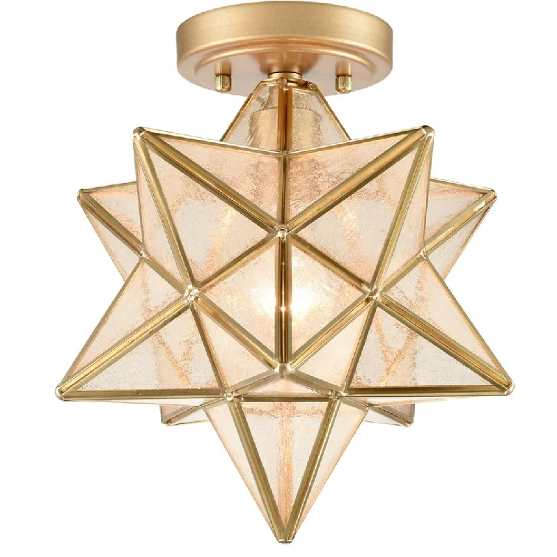 Industrial Lighting for Woodworking FactoriesModern Moravian Star Ceiling Light with Seeded Glass 12 inches Brass Industrial Lighting for Woodworking FactoriesModern Moravian Star Ceiling Light with Seeded Glass 12 inches Brass