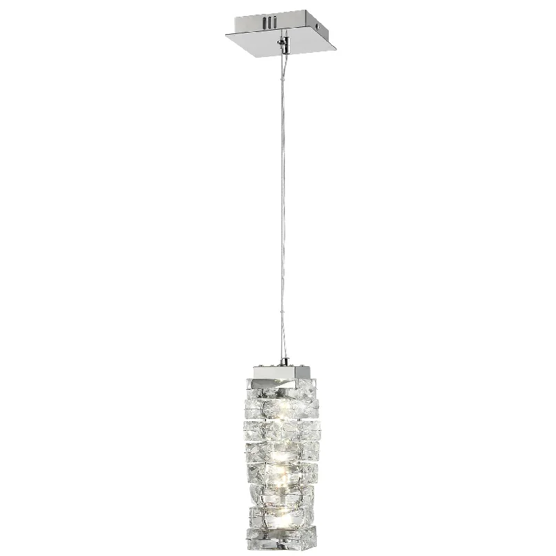 Industrial Lighting with High CRI (Color Rendering Index) for True Color PerceptionModern Small Crystal Pendant Light Chrome, LED 8W, 4000K Industrial Lighting with High CRI (Color Rendering Index) for True Color PerceptionModern Small Crystal Pendant Light Chrome, LED 8W, 4000K