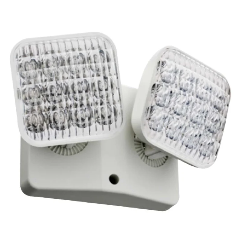 Adjustable Industrial Lighting for Flexible IlluminationTwin-Head Indoor Remote LED Emergency Light, Ivory White Adjustable Industrial Lighting for Flexible IlluminationTwin-Head Indoor Remote LED Emergency Light, Ivory White