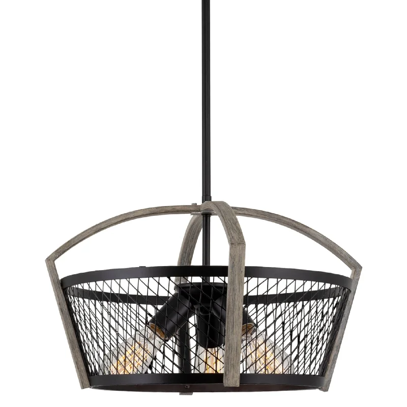 Dust - Resistant Industrial Lighting for Dirty WorkspacesKira Home Ember 18" 3-Light Farmhouse Pendant Chandelier + Wire Drum Cage Shade, Aged Oak Wood Style + Black Finish Dust - Resistant Industrial Lighting for Dirty WorkspacesKira Home Ember 18" 3-Light Farmhouse Pendant Chandelier + Wire Drum Cage Shade, Aged Oak Wood Style + Black Finish
