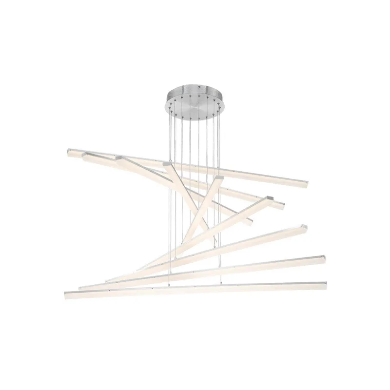 Industrial Lighting for Chemical PlantsStack 48 in. 9 Lights LED Pendant Light Aluminum Finish Industrial Lighting for Chemical PlantsStack 48 in. 9 Lights LED Pendant Light Aluminum Finish