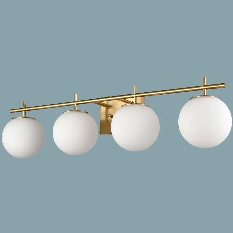 Industrial Lighting for Automotive Manufacturing PlantsModern White Globe Vanity Light- 4 Light Industrial Lighting for Automotive Manufacturing PlantsModern White Globe Vanity Light- 4 Light