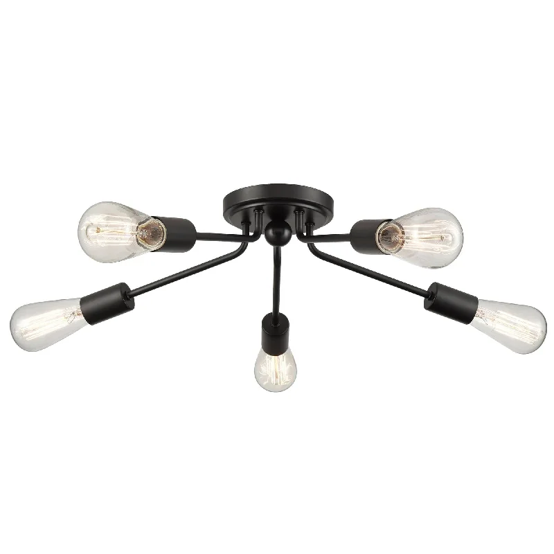 Industrial Emergency Lighting for Safety in FactoriesModern 5-light Black Sputnik Flush Mount Ceiling Light for Living Room Industrial Emergency Lighting for Safety in FactoriesModern 5-light Black Sputnik Flush Mount Ceiling Light for Living Room