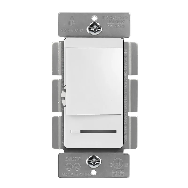 Industrial Lighting for Printing Press FacilitiesLED+ Slide LED Dimmer Switch, 150-Watts LED/CFL, Single Pole or 3-Way, White Industrial Lighting for Printing Press FacilitiesLED+ Slide LED Dimmer Switch, 150-Watts LED/CFL, Single Pole or 3-Way, White