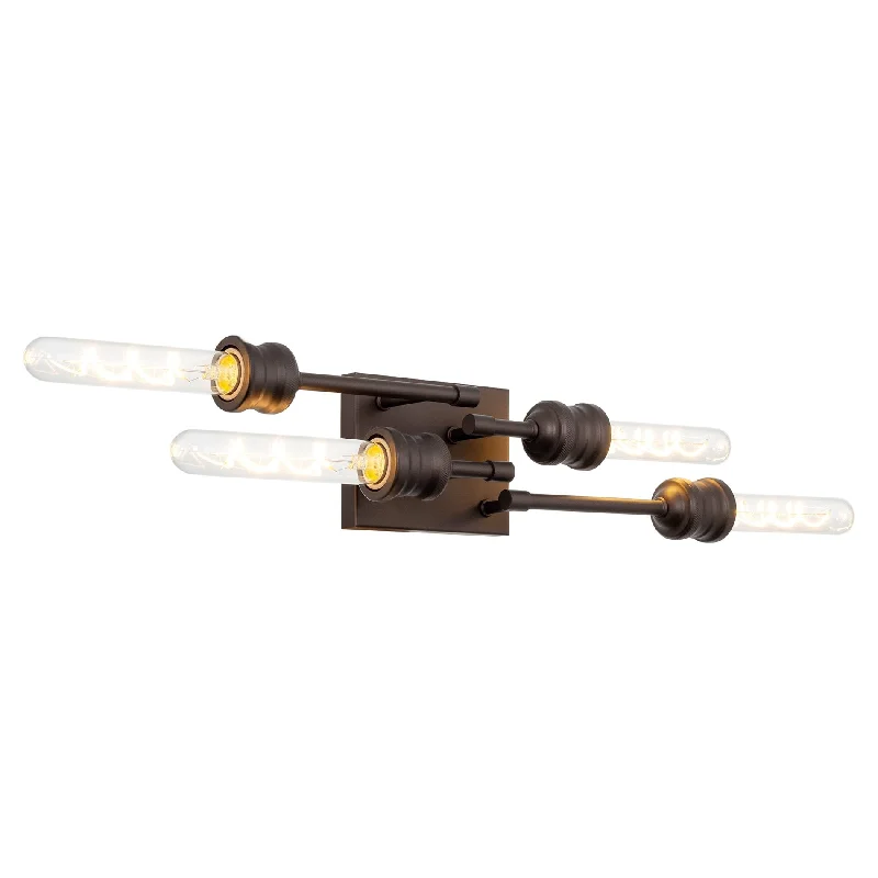 Durable Industrial Lighting for Harsh EnvironmentsKira Home Quattro 19" Modern Industrial 4-Light Linear Vanity Light, Oil Rubbed Bronze Finish Durable Industrial Lighting for Harsh EnvironmentsKira Home Quattro 19" Modern Industrial 4-Light Linear Vanity Light, Oil Rubbed Bronze Finish
