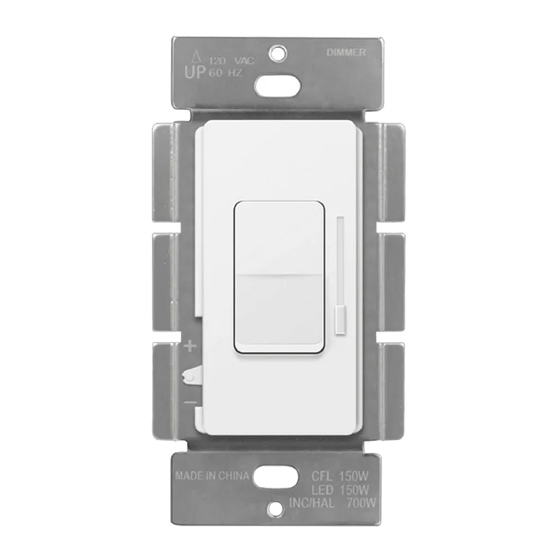 Industrial Task Lighting for Precision WorkstationsDecorator Dimmer Switch, 150 Watts LED, Single Pole/3-Way, White Industrial Task Lighting for Precision WorkstationsDecorator Dimmer Switch, 150 Watts LED, Single Pole/3-Way, White