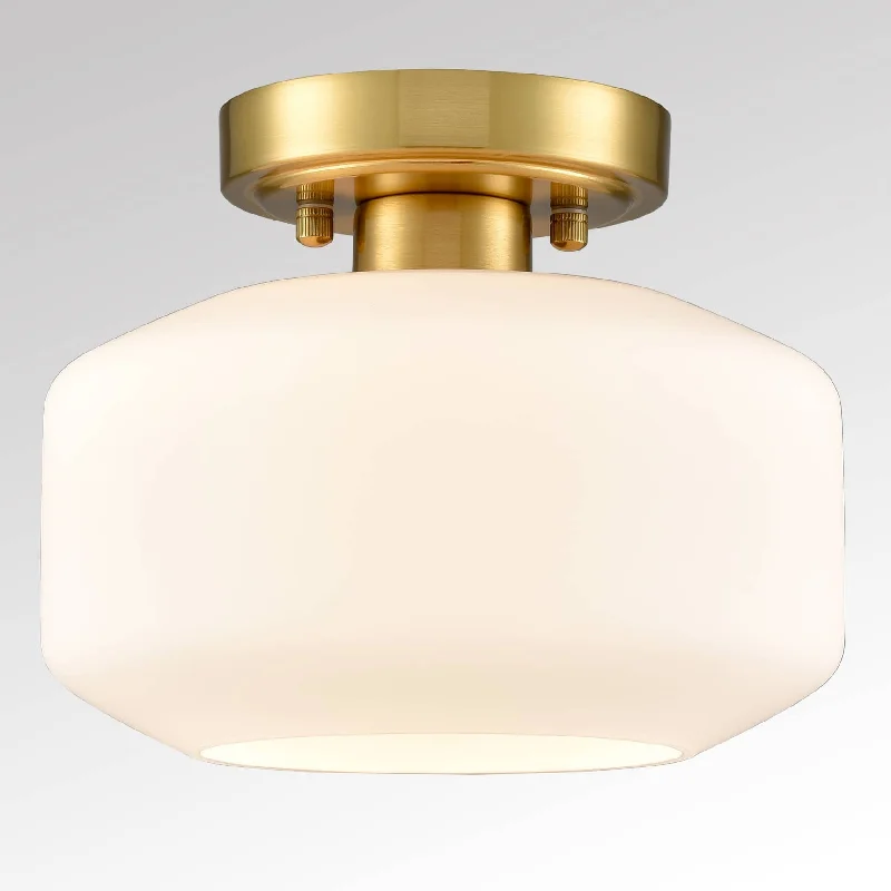 Industrial Pendant Lighting for Machine ShopsModern Semi Flush Ceiling Lights Opal Glass Drum Shade Industrial Pendant Lighting for Machine ShopsModern Semi Flush Ceiling Lights Opal Glass Drum Shade