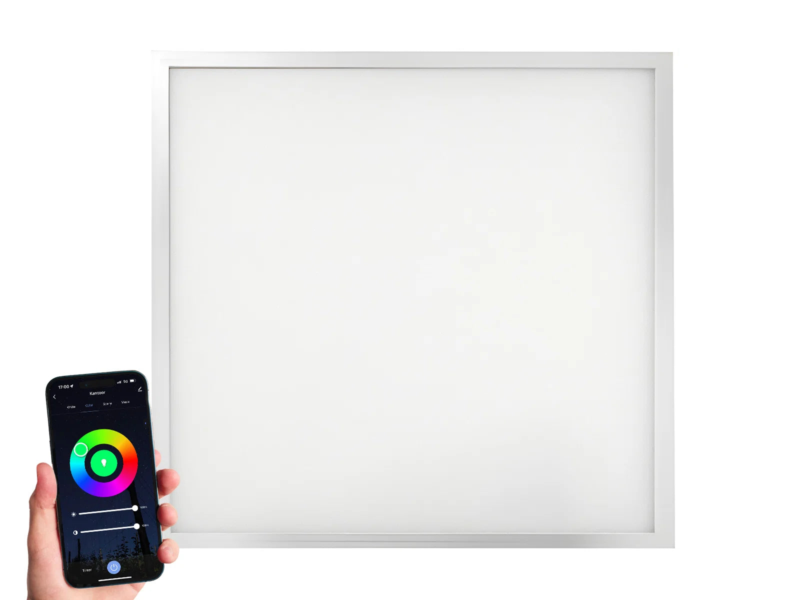Track lighting with a chunky, bold designWiFi LED Paneel 62x62cm RGB+CCT 40W Edge-lit Track lighting with a chunky, bold designWiFi LED Paneel 62x62cm RGB+CCT 40W Edge-lit