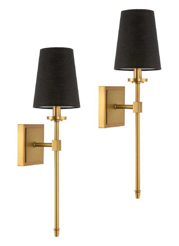 Industrial Flood Lighting for Outdoor Loading DocksKira Home Torche 20" Modern Wall Sconce/Wall Light + Black Linen Shade, Warm Brass Finish, Pack of 2 Industrial Flood Lighting for Outdoor Loading DocksKira Home Torche 20" Modern Wall Sconce/Wall Light + Black Linen Shade, Warm Brass Finish, Pack of 2