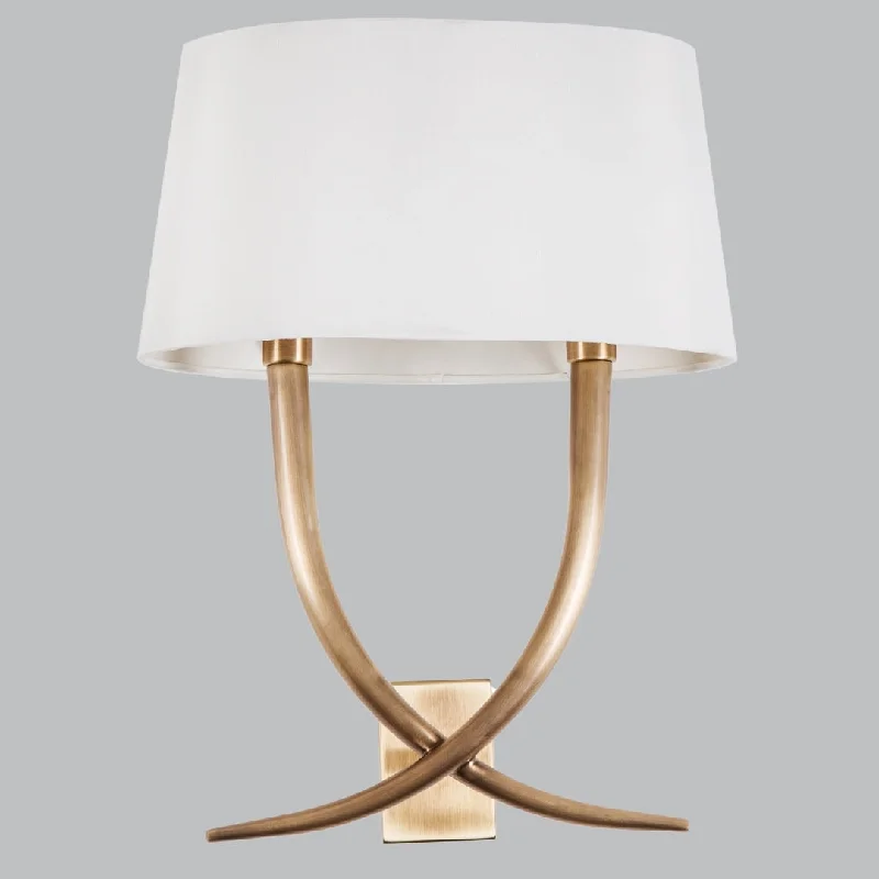 Track lighting with a decorative track designQuinn Antique Brass Wall Lamp E14
