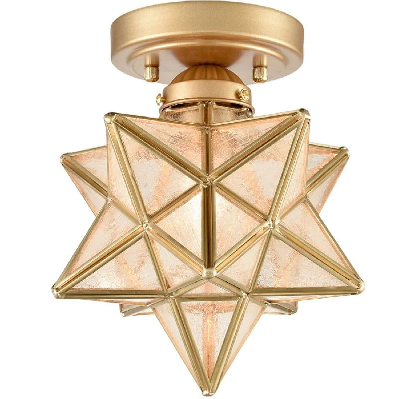 Dust - Resistant Industrial Lighting for Dirty WorkspacesModern Moravian Star Ceiling Light with Seeded Glass 8 Inches Brass Dust - Resistant Industrial Lighting for Dirty WorkspacesModern Moravian Star Ceiling Light with Seeded Glass 8 Inches Brass