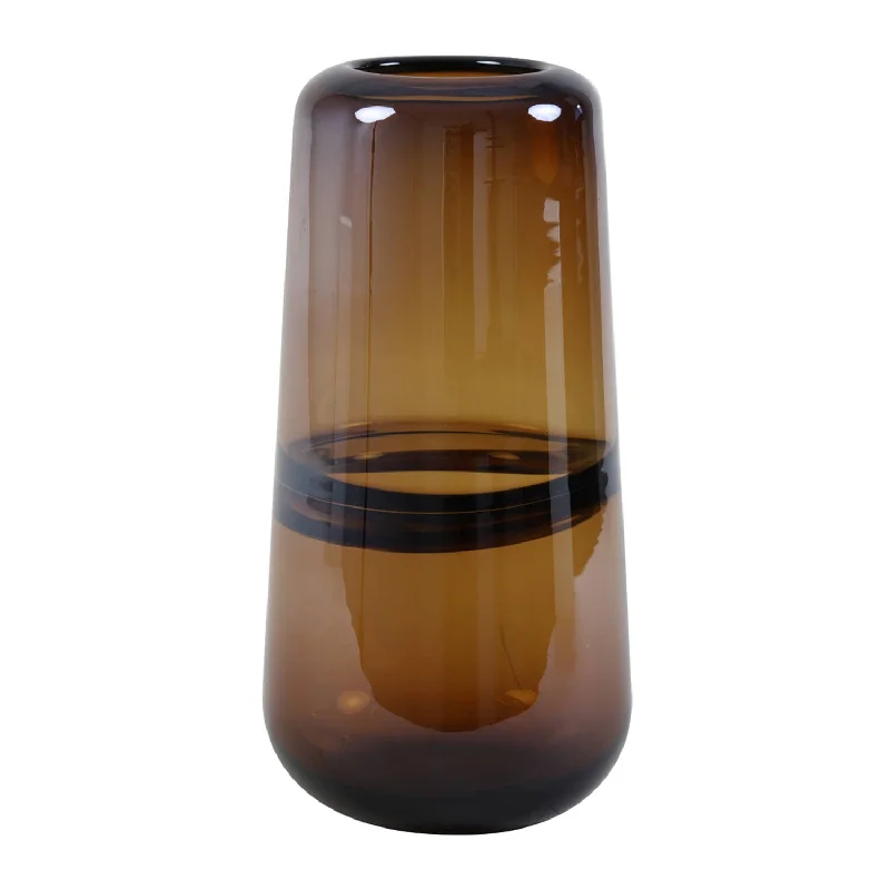 Track lighting with a brushed nickel finishErmida Vase Glass Brown Lustre