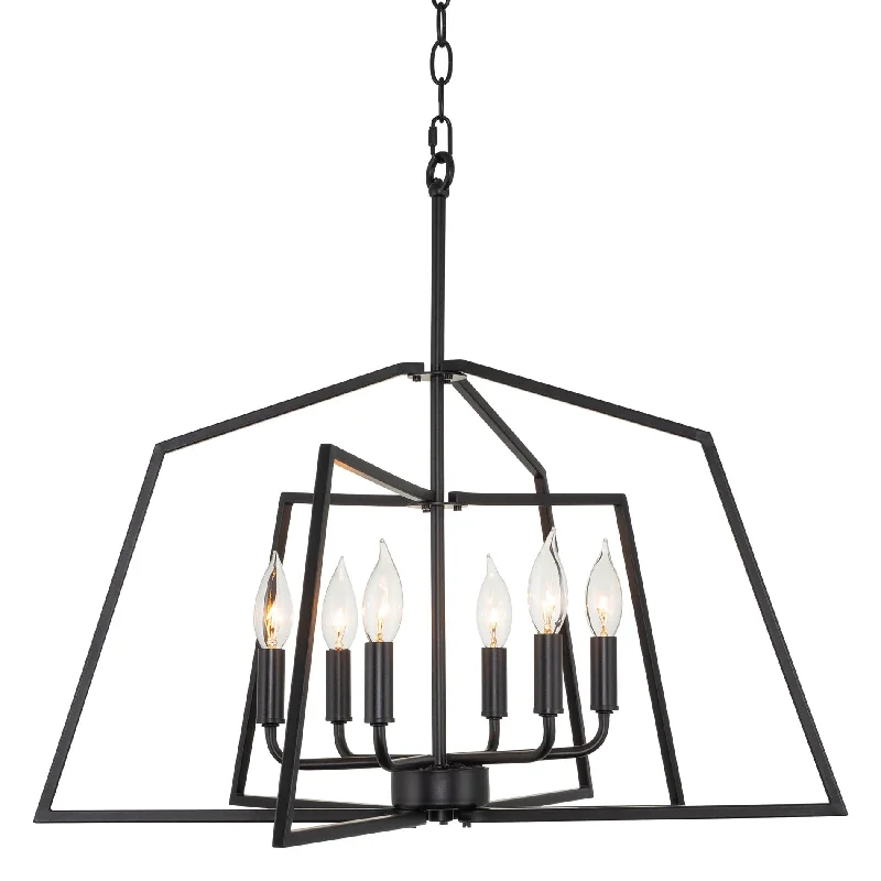 Industrial Flood Lighting for Outdoor Loading DocksKira Home Oxley 26" 6-Light Modern Farmhouse Foyer Pendant Light, Lantern Style Chandelier, Black Finish Industrial Flood Lighting for Outdoor Loading DocksKira Home Oxley 26" 6-Light Modern Farmhouse Foyer Pendant Light, Lantern Style Chandelier, Black Finish