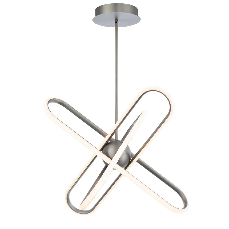 Industrial Task Lighting for Precision WorkstationsVALERIUS 24 in. 3 Lights LED Chandelier Brushed Nickel finish Industrial Task Lighting for Precision WorkstationsVALERIUS 24 in. 3 Lights LED Chandelier Brushed Nickel finish