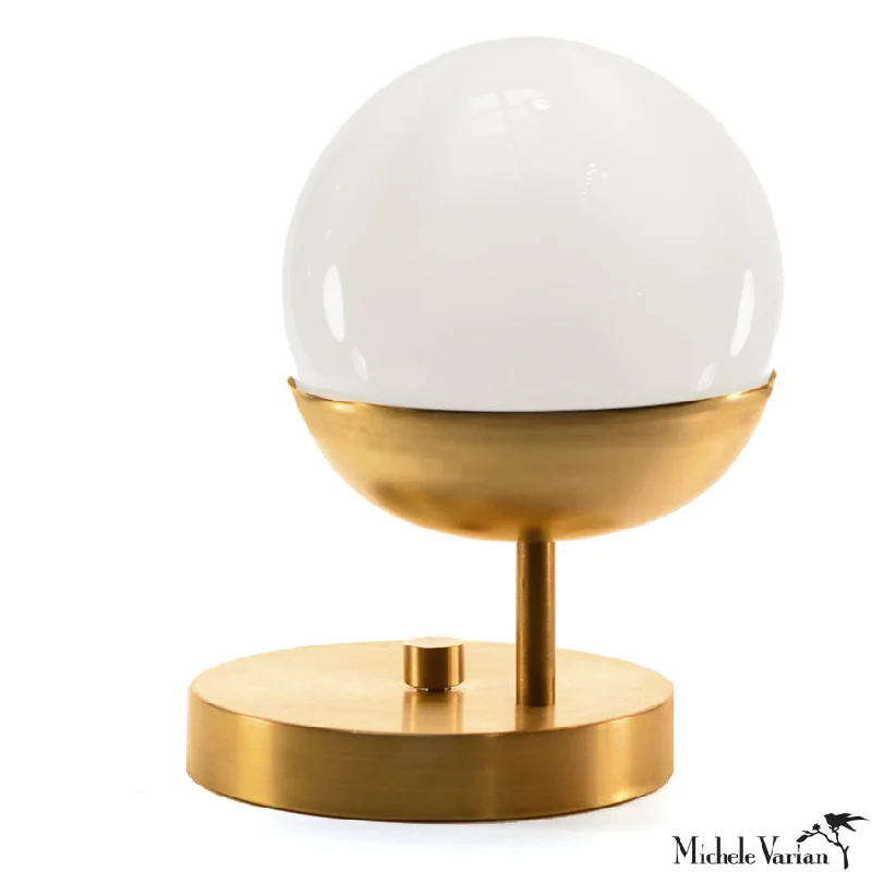 Industrial Lighting for Furniture FactoriesBrass Off Center Globe Table Light