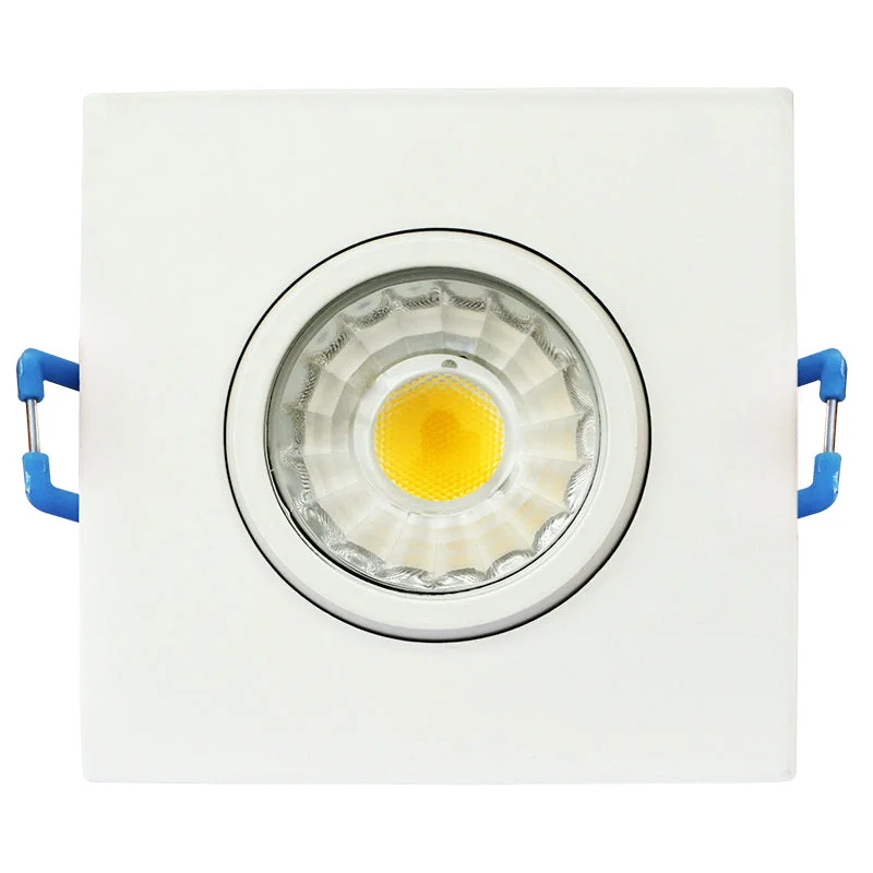 Dimmable Industrial Lighting for Ambiance ControlSDL3S-ADJ 3" 8W LED Square Eyeball Recessed Light, 2700K Dimmable Industrial Lighting for Ambiance ControlSDL3S-ADJ 3" 8W LED Square Eyeball Recessed Light, 2700K