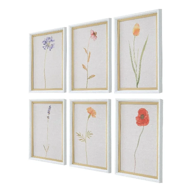 Track lighting with frosted glass shadesWild Flourish Framed Print