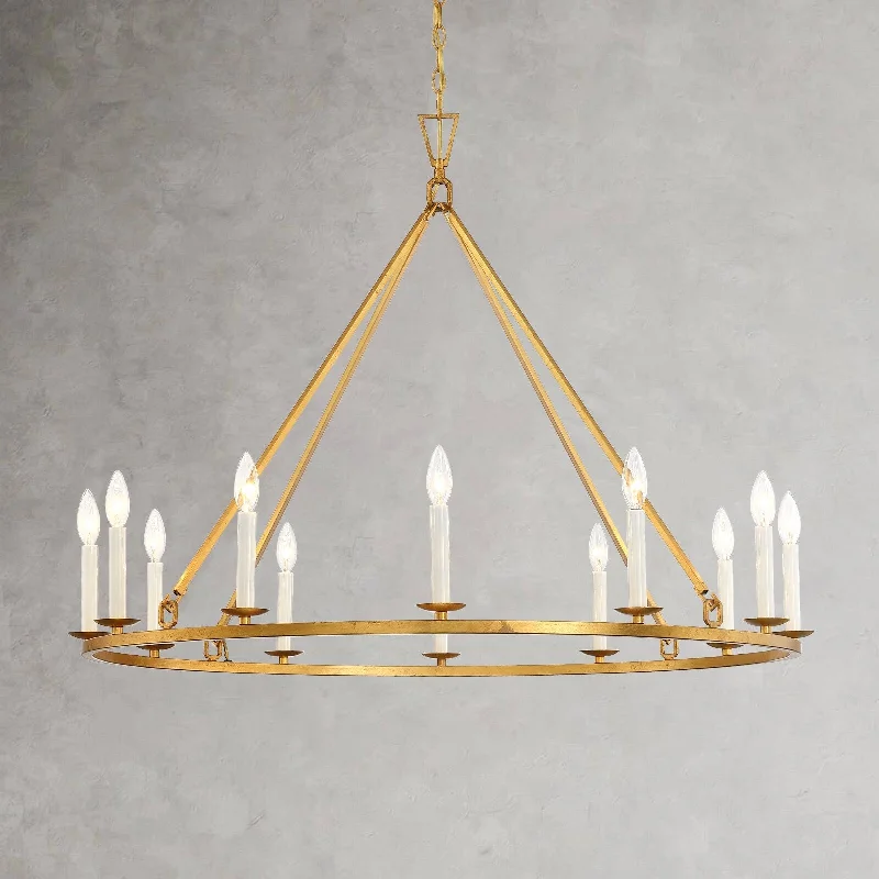 Chandeliers with Adjustable Arms for Directional LightingChandeliers with Adjustable Arms for Directional Lighting12-Light Gold Candle Style Wagon Wheel Chandelier - 40 in. W Chandeliers with Adjustable Arms for Directional LightingChandeliers with Adjustable Arms for Directional Lighting12-Light Gold Candle Style Wagon Wheel Chandelier - 40 in. W