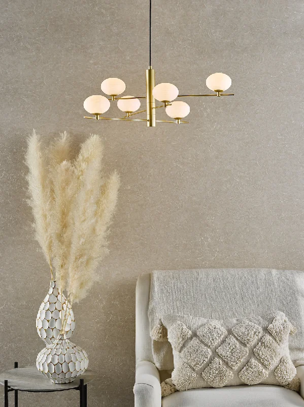 Ceiling - Mounted Chandeliers for Standard CeilingsCeiling - Mounted Chandeliers for Standard CeilingsDar Jasper 6 Light Pendant Satin Gold and Opal Glass Ceiling - Mounted Chandeliers for Standard CeilingsCeiling - Mounted Chandeliers for Standard CeilingsDar Jasper 6 Light Pendant Satin Gold and Opal Glass