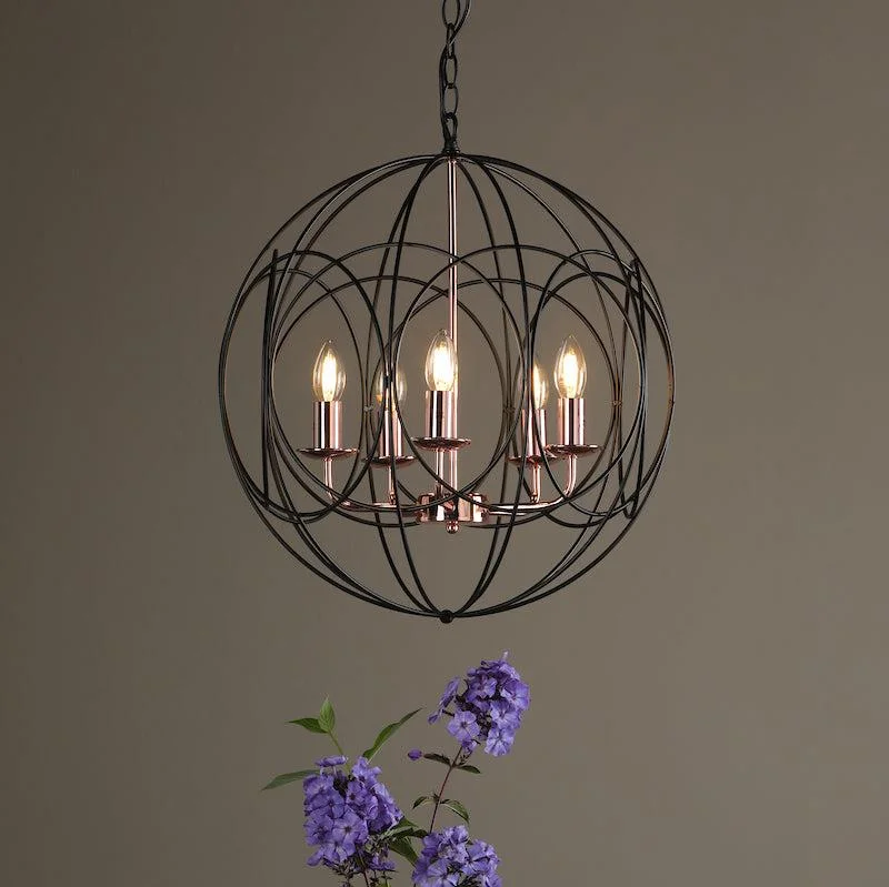 Chandeliers with Metal Frames in Copper FinishChandeliers with Metal Frames in Copper FinishDar Phoenix 5 Light Pendant Black & Copper Chandeliers with Metal Frames in Copper FinishChandeliers with Metal Frames in Copper FinishDar Phoenix 5 Light Pendant Black & Copper