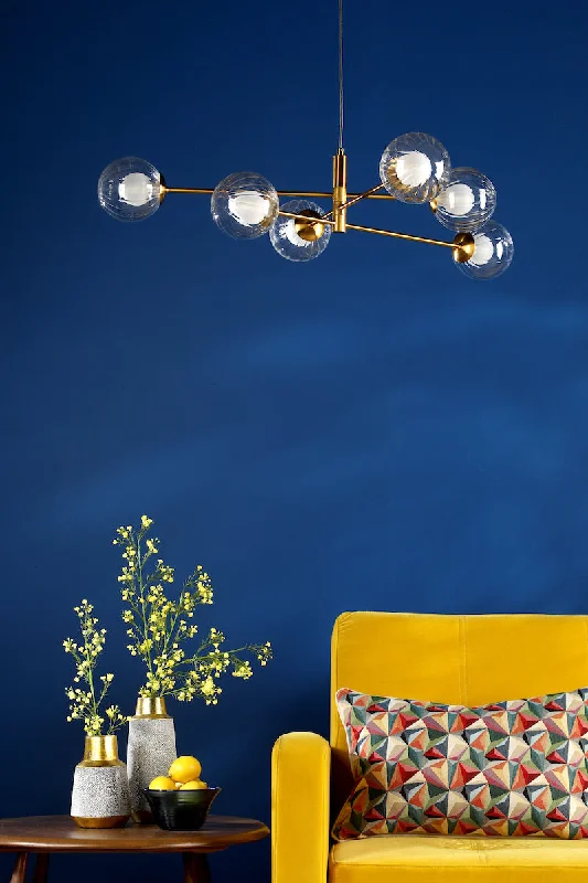 Chandeliers with Dimmable Lights for Ambiance ControlChandeliers with Dimmable Lights for Ambiance ControlDar Vignette 6 Light Pendant Aged Brass & Clear/Opal Glass