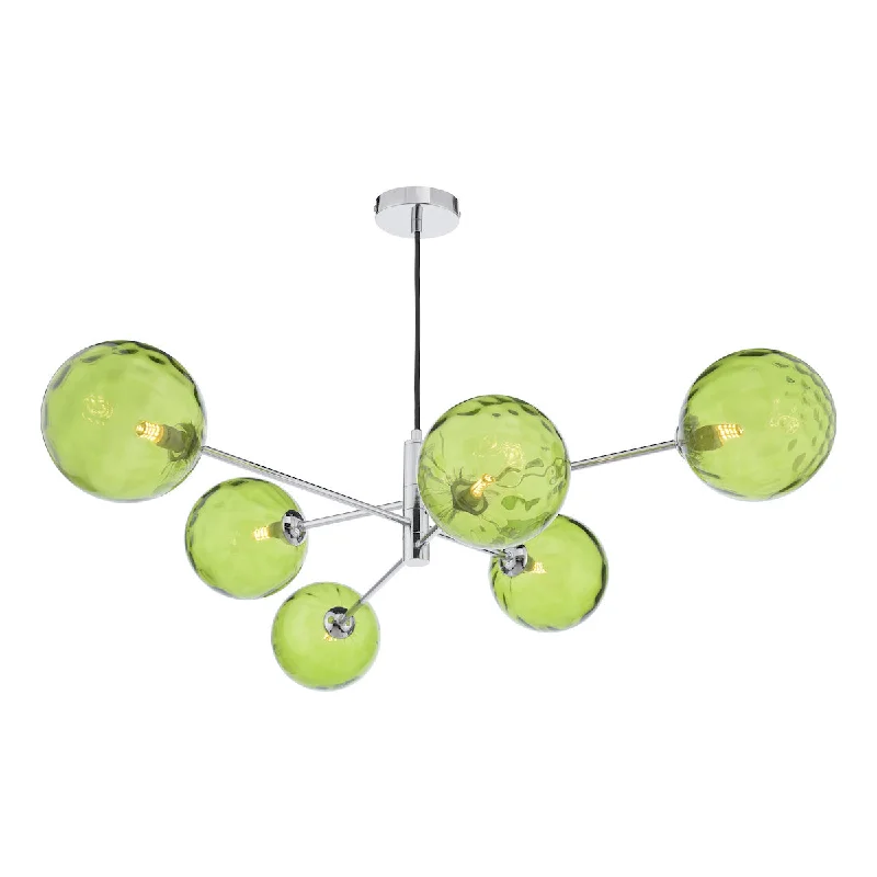 Chandeliers with Sputnik - Style Design for a Futuristic VibeChandeliers with Sputnik - Style Design for a Futuristic VibeDar Vignette 6 Light Pendant Polished Chrome & Green Dimpled Glass Chandeliers with Sputnik - Style Design for a Futuristic VibeChandeliers with Sputnik - Style Design for a Futuristic VibeDar Vignette 6 Light Pendant Polished Chrome & Green Dimpled Glass