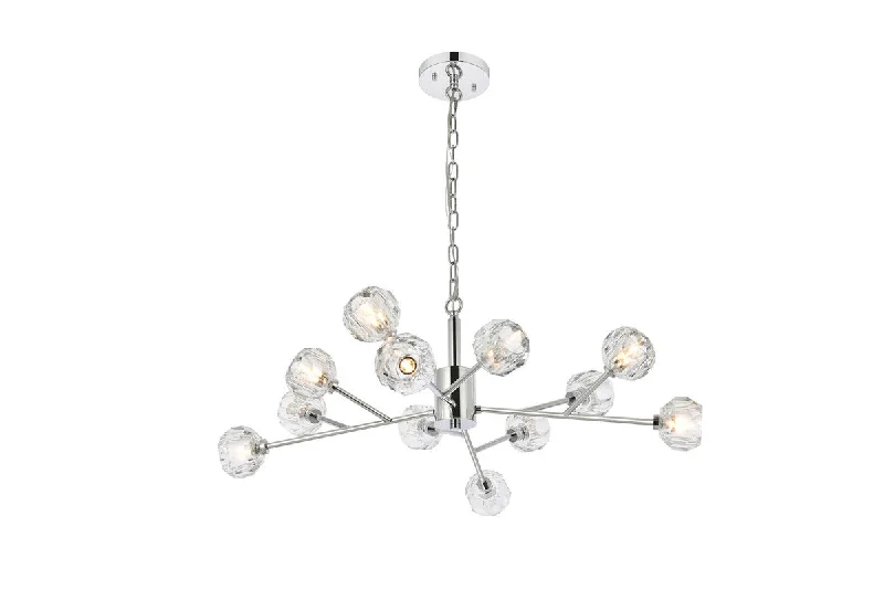 Chandeliers with Frosted Glass for a Softer Light DiffusionChandeliers with Frosted Glass for a Softer Light DiffusionElegant Graham 3509D35C Pendant Light - Chrome And Clear Chandeliers with Frosted Glass for a Softer Light DiffusionChandeliers with Frosted Glass for a Softer Light DiffusionElegant Graham 3509D35C Pendant Light - Chrome And Clear