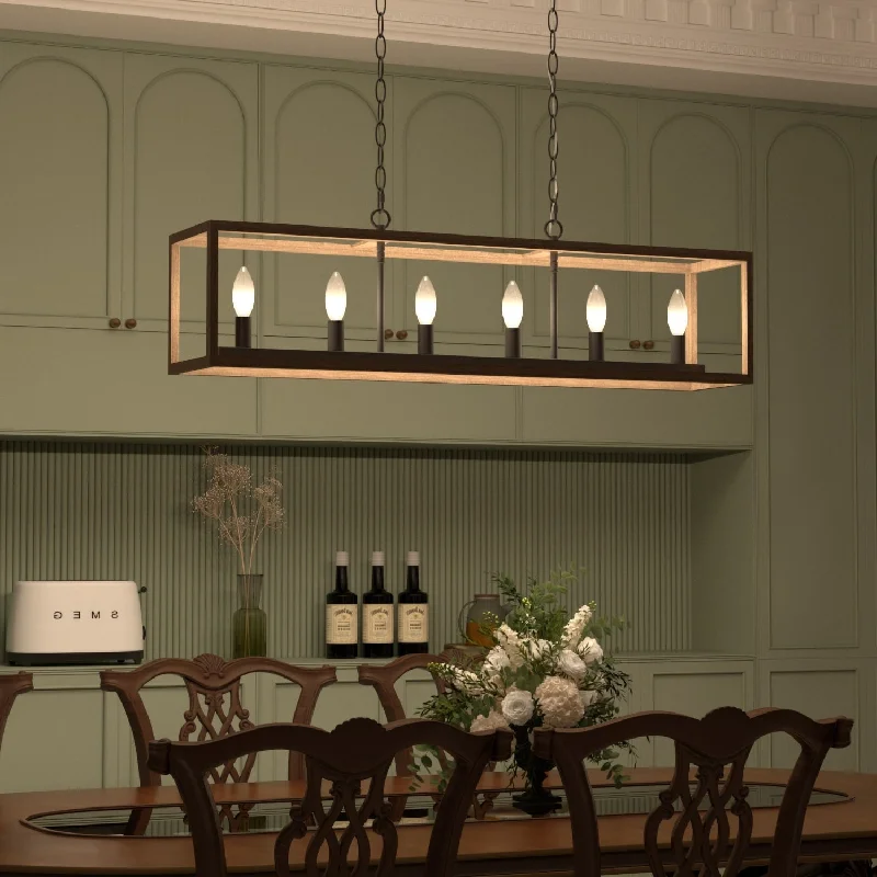 Chandeliers with Adjustable Height for Custom InstallationChandeliers with Adjustable Height for Custom InstallationFarmhouse 36In 6-light Metal Rectangle Linear Chandelier for Dining Room Chandeliers with Adjustable Height for Custom InstallationChandeliers with Adjustable Height for Custom InstallationFarmhouse 36In 6-light Metal Rectangle Linear Chandelier for Dining Room